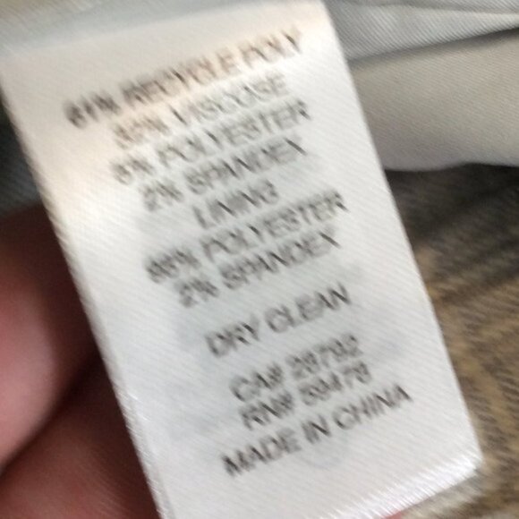 Rachel Zoe Tan Plaid Skirt Size M Fully Lined NWOT - Picture 5 of 5